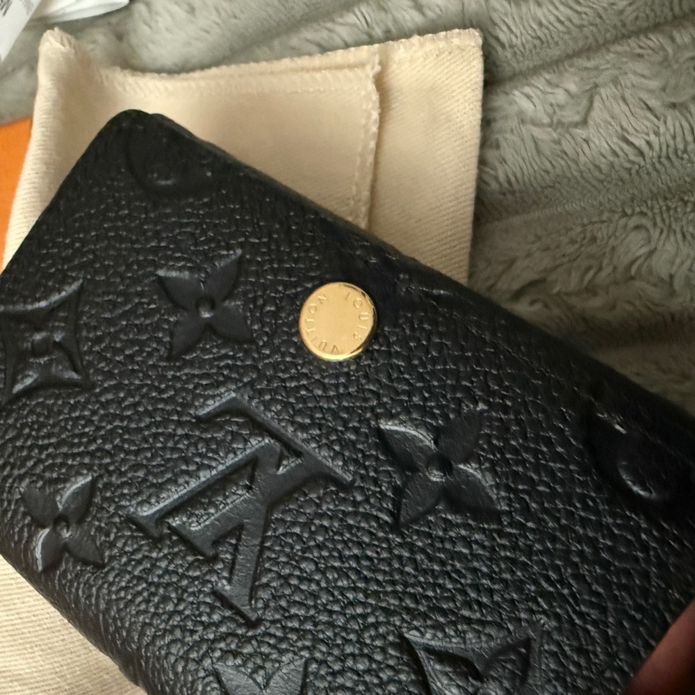 Authentic Louis Vuitton Envelope Card Holder Black Empreinte Leather - Picture 10 of 10